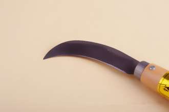 Multi-function pineapple paring knife with wooden handle
