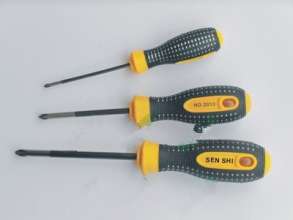 Manual screwdriver . 3 PCT cross Phillips word 75mm screwdriver . Screwdriver . Hardware tool massage handle. Sen lion tool 2013-3*75