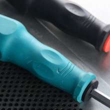 Cross with a magnetic screwdriver. Screwdriver. Hardware tools. Can be punched through the screwdriver. Screwdriver 412