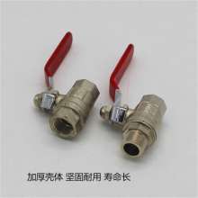 Small water stop valve. Ball valve. Internal and external wire thread 2 points thick brass plating ball valve. Export high temperature resistance dn08