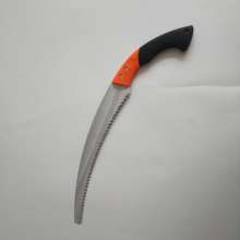 Factory wholesale garden tool plastic handle curved saw waist saw double color handle fruit tree pruning saw woodworking saw logging saw