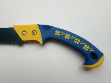 Factory wholesale 400 long plum plastic double color handle curved saw garden tools fruit tree saw logging hand saw