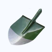 Army green tip hoe agricultural tool tip shovel wooden handle shovel steel farm shovel hoe shovel