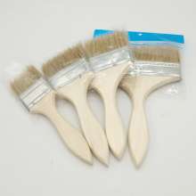 Factory direct pure pig hair brush pig hair brown brush waterproof special oil brush flat brush pure pig hair oil paint brush