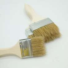 Factory direct pure pig hair brush pig hair brown brush waterproof special oil brush flat brush pure pig hair oil paint brush