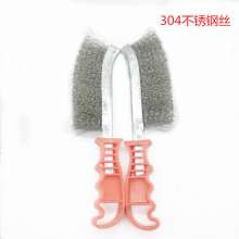 Wire brush knife brush 304 stainless steel wire brush rust crevice cleaning brush