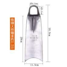 不锈钢铬钢锄头 农用种菜开荒除草锄长柄锄条锄 828款115铬钢挖锄