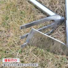 园艺不锈钢锄头1.2米长柄锄头除草种花锄耙子 不锈钢材质