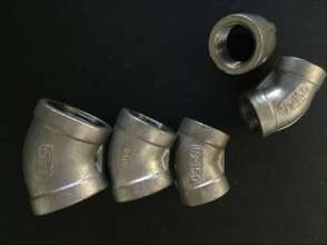 Stainless steel 201 pipe fittings. Elbow 45° elbow. Inner teeth elbow. Water pipe threaded joint. Complete specifications. 4 points - 1 inch elbow