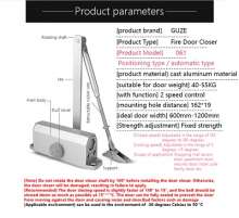 Fire doors Door closers Household Hydraulic door closers Fire door positioning Automatic door closers 55KG