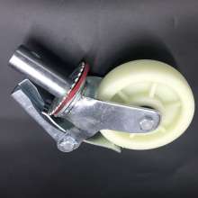 Eagle frame wheel nylon wheel side brake type nylon eagle caster rubber caster scaffold wheel