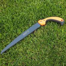 The fine rubber handle bends the waist saw. Three-sided grinding fruit tree pruning saw. Saw. Garden curved saw woodworking saw. knife