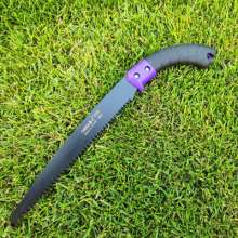 The fine rubber handle bends the waist saw. Three-sided grinding fruit tree pruning saw. Saw. Garden curved saw woodworking saw. knife