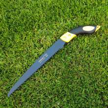 The fine rubber handle bends the waist saw. Three-sided grinding fruit tree pruning saw. Saw. Garden curved saw woodworking saw. knife