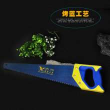 Two-color handle hand saw. Hand saw with plastic handle. Hand saw. Saw. Woodworking saw. Log saw. Fruit tree saw 400