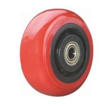 4 inch 5 inch 6 inch 8 inch red plastic core pvc caster single wheel