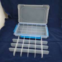 Three-button transparent plastic storage box. Storage Box . 090 detachable storage box. Tool parts box. SMD chip component box jewelry