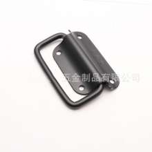 Hardware stainless steel handle. Handle. Folding handle. Toolbox wooden box mechanical wall mounted handle. Black YFL-HSSX