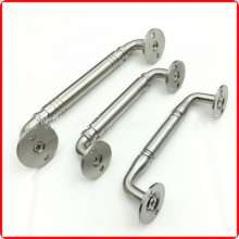 Stainless steel handle . Handle . Brushed solid double curved handle Door door handle furniture hardware accessories . Door handle YFL-LS