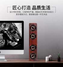 Blue Lang W8 new retro wooden wireless Bluetooth speaker. Speaker. Multi-function subwoofer. Card computer audio gift