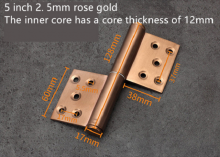 201 stainless steel flag hinges retro villa door fire door detachable rose gold hinge
