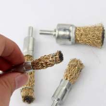 Wire brush. Brush. Rust removal polished wire brush. 6mm handle with handle polished. Grinding head with handle