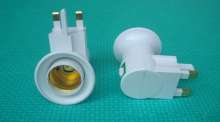British standard 13A moving lamp head with switch round foot wall-mounted mobile lamp holder E27 screw head lamp night light lamp tilting lamp holder screw lamp cup moving lamp cup English lamp holder
