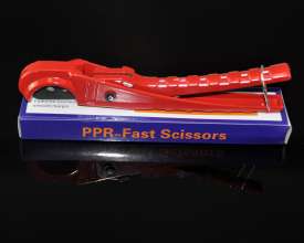 Ppr scissors Φ8-32ppr red quick shear thickened 65 manganese steel blade pipe scissors