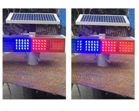 Solar strobe light four light double sided warning light solar signal frequency flashing light road LED strobe light