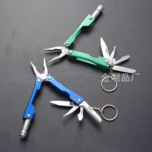 Mini multi-function folding knife pliers. Cutting pliers. EDC folding tool with LED light pliers outdoor universal multi-purpose tool pliers.