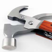 Multi-function claw hammer. Color wood claw hammer. Multi-function car escape hammer. Car hammer. Outdoor camping. Hammer