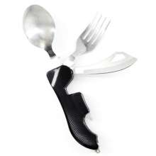 Stainless steel cutlery fork and spoon. Knife spoon . Tools .Outdoor SY-FT002 Multi-function cutlery spoon. Outdoor folding cutlery set portable fork and spoon combination