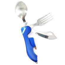 Stainless steel cutlery fork and spoon. Knife spoon . Tools .Outdoor SY-FT002 Multi-function cutlery spoon. Outdoor folding cutlery set portable fork and spoon combination