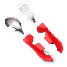 Stainless steel cutlery fork and spoon. Knife spoon . Tools .Outdoor SY-FT002 Multi-function cutlery spoon. Outdoor folding cutlery set portable fork and spoon combination