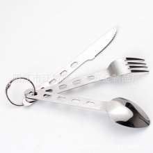 Three-piece stainless steel cutlery. Tableware. Cutlery set. Portable tableware. Camping outdoor tableware SY-FT016
