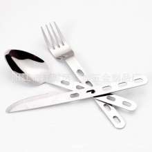 Three-piece stainless steel cutlery. Tableware. Cutlery set. Portable tableware. Camping outdoor tableware SY-FT016