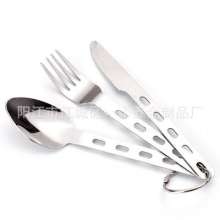 Three-piece stainless steel cutlery. Tableware. Cutlery set. Portable tableware. Camping outdoor tableware SY-FT016