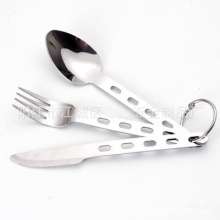 Three-piece stainless steel cutlery. Tableware. Cutlery set. Portable tableware. Camping outdoor tableware SY-FT016