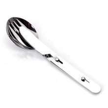 Cutlery spoon set stainless steel cutlery three piece set . SY-FT017 removable portable tableware. Camping outdoor tableware