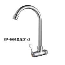 New Products Abs Plating Plastic Single Bowl Kitchen Basin Faucet Ceramic Chip Faucet KF-4001