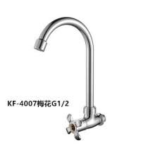 New Products Abs Plating Plastic Single Bowl Kitchen Basin Faucet Ceramic Chip Faucet KF-4001