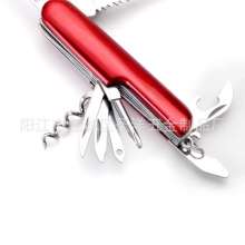 Electrophoresis 11 open with LED lights multi-function army knife. Outdoor army knife. Multi-function folding knife. Multi-function knife. Knife. Tableware SY-FT027