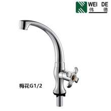 New listing Single hole kitchen faucet sink home Electroplating ABS plastic single cold faucet quick open