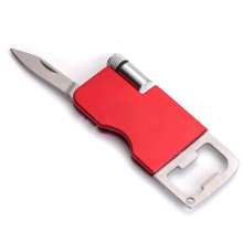 Spot gift knife folding knife. Aluminum plate with lamp multi-function folding knife. Printable LOGO multi-purpose knife. Knife SY-FT037
