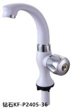 New porcelain white ABS plastic kitchen faucet High body single cold sink sink faucet KF-P2401-36