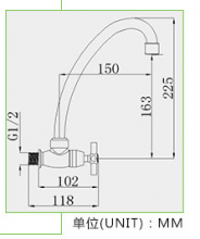 Factory direct ABS plastic faucet Single cold kitchen faucet Sink sink faucet KF-P5007
