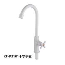 New Products Porcelain White ABS Plastic Faucet High Body Single Cold Kitchen Wash Basin Faucet Sink Faucet