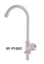 New listing Kitchen 360° rotating vertical faucet Porcelain white ABS plastic single cold sink faucet