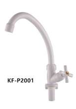 [Factory direct new] ABS plastic kitchen faucet 18 vertical porcelain white single cold sink sink faucet