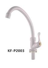 [Factory direct new] ABS plastic kitchen faucet 18 vertical porcelain white single cold sink sink faucet